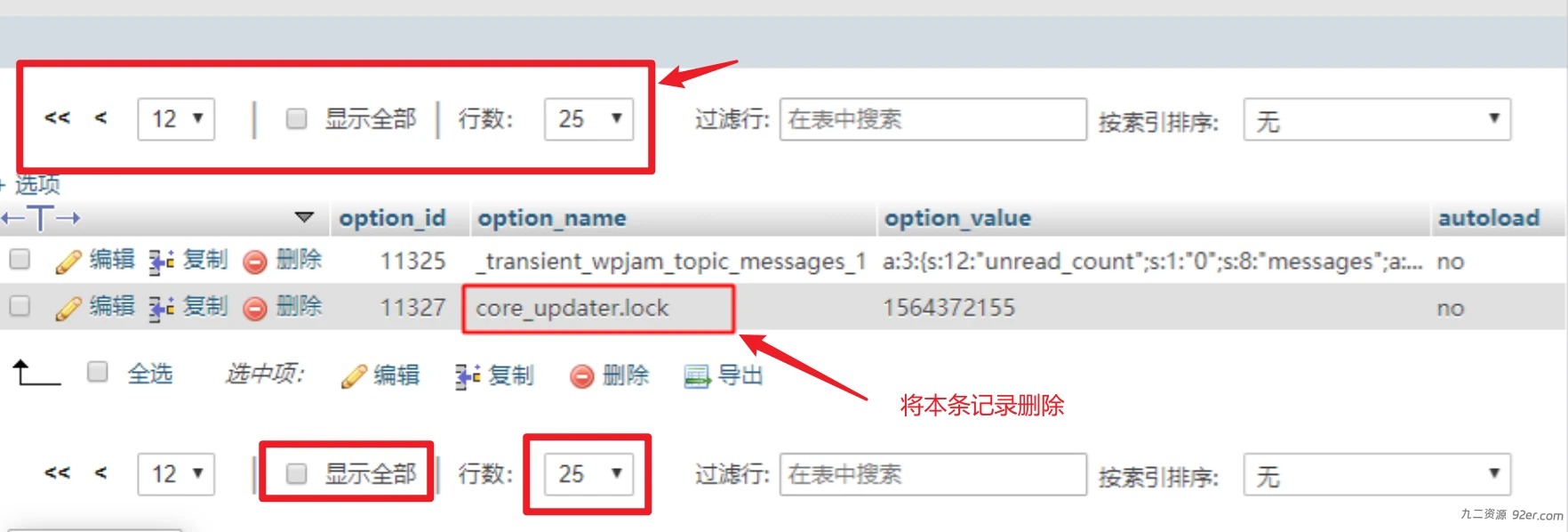 解决升级 WordPress时提示”另一更新正在进行”-九二分享